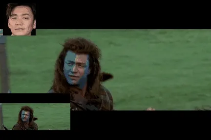 Deepfake demonstration showing face swap on video footage